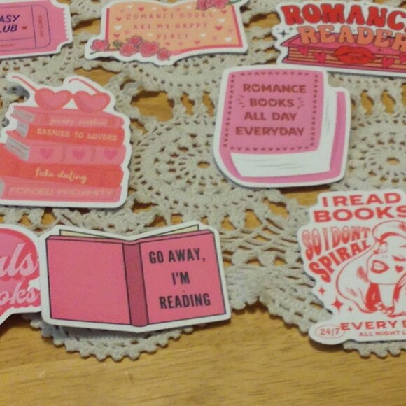 Romance Book Lover's Stickers - for computer, book cover, scrapbooking, crafts - Picture 6 of 8